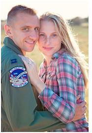 Military man with his wife