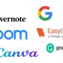 Zoom, Canva, Grammarly, Evernote, Google and EasyBib